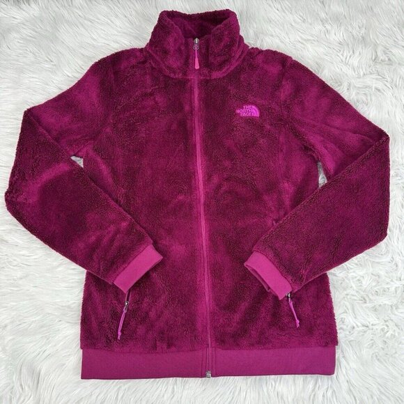 The North Face Women’s Magenta Pink Osito Teddy Full Zip Jacket S/C37 - Picture 6 of 15